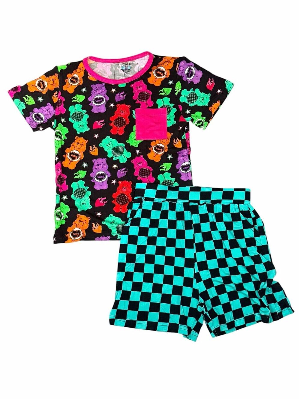 4/5 Ooh La La Bamboo Vans Carebears Daywear Set NWOt